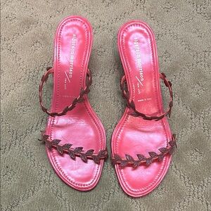 Sigerson Morrison Coral Sandals with Leaf Detail